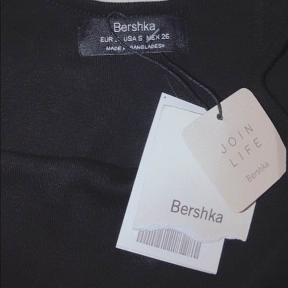 BERSHKA Black Body Suit w/ White Line Details 🤍 - Picture 4 of 5